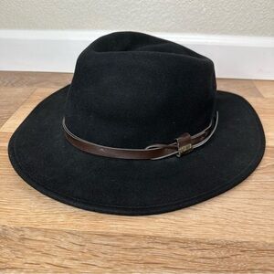 Dorfman Pacific Scala 100% Wool Black Western Hat, Size Medium